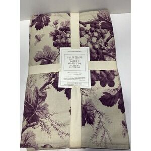 NWT Williams Sonoma GRAPE TOILE Placemats Set of 4 100% Cotton Plum Purple